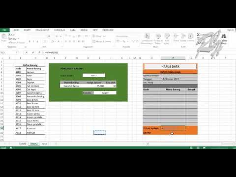 Tutorial Excel : Membuat Nota Penjualan Otomatis #belajar rumus excel
