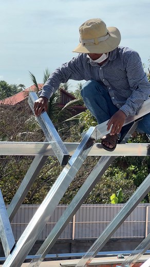 Working Techniques To Weld and Install Roof Truss From Square Tube Joint | DIY crafts PR