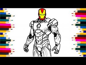 Iron Man Coloring Pages - How to Color Iron Man - How to Draw Iron Man? Tony Stark