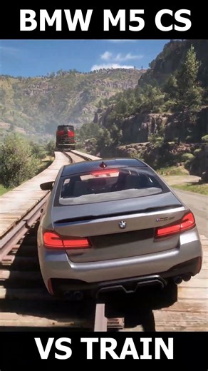 BMW M5 CV vs TRAIN Forza horizon 5 #automobile #frozahorizon5 #gaming
