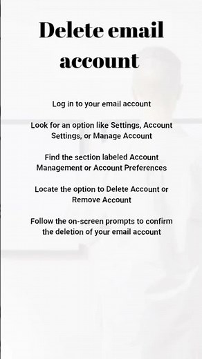 How to delete email account