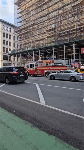 FDNY Ladder 3 Passing By On 6th Ave In NoHo, Manhattan, New York City