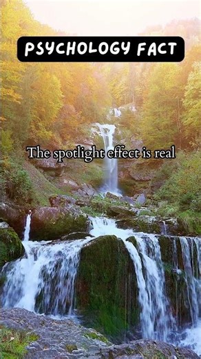 Psychology Fact... The spotlight effect is real