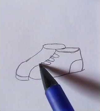 easy shoe drawing ♥️♥️♥️, stay positive! #short #art #drawing