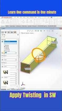 How to apply Twisting in Solidworks II #engineering #cad