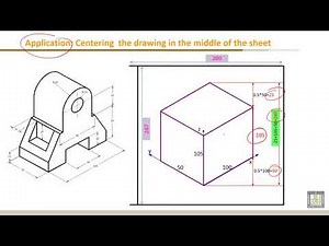 مثال عن توسيط الرسم الايزو مترك - الرسم الهندسي 3-5