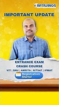One Preparation for ALL ENTRANCE EXAMS | VIT | SHIV NADAR | AMRITA | BITS Pilani