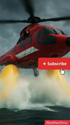 Helicopter Lands on Water With Airbags 😳🚁 | Unbelievable Rescue Tech! #youtubeshorts #viral
