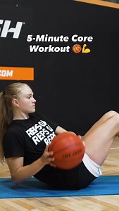 Save and add this 5-Minute basketball core workout to your routine from Michigan Guard, Olivia Olson (@olivia.olson44)! 🏀 • Twists with basketball (30 seconds) • Ball pass throughs (30 seconds) • Toe touches with basketball (30 seconds) • Side plank (30 seconds each side) • Crunches with basketball (30 seconds) • Push ups with basketball (30 seconds) • Sit ups with ball toss (30 seconds) • Plank (1 minute) | Dr. Dish Basketball