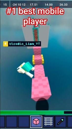 #1 best mobile players parkour in bloxd io#bloxd#best #minecraft #roblox #parkour #mobile