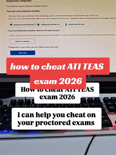 how to cheat ATI TEAS exam 2026! #atiteaseexam #teasexamhelp #teastestprep #proctoredexam #lockdownbrowser