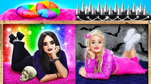 2.6K views · 72 reactions |  building goth and rainbow house  extreme doll room makeover and cute crafts! | 123 GO | Facebook