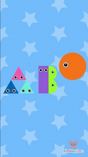ABC Shapes Song 🔺🔵 Learn Uppercase Letters A-Z for Kids Alphabet Learning Bimbleyboo #shorts