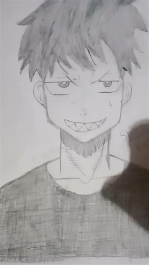 Drawing Shinra Kusakabe 🔥 | Fire Force Anime Sketch | Easy Anime Drawing #animeza #animedrawing