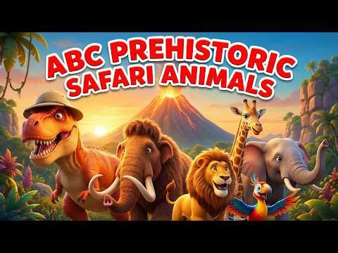 ABC Prehistoric Safari Animals Sounds Song | Fantasy animals for kids | Rhemzo Kids