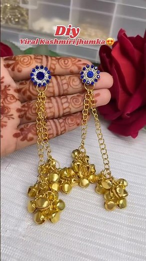 Diy viral Kashmiri jhumka/earrings😍