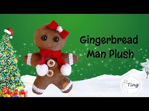 DIY Gingerbread Man Plush|【FREE PATTERN】|Christmas Gift| Step-by-step Tutorial for beginner| DIY姜饼人