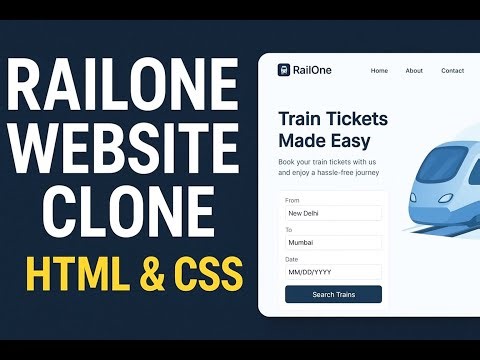 RailOne Website Clone Using HTML & CSS