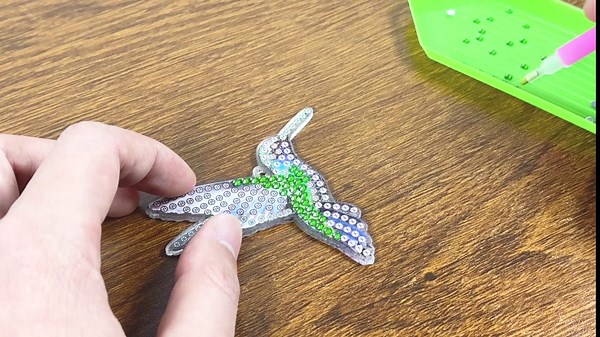 Diamond Painting Kits, Hummingbird Diamond Art Wind Chimes, Diamond Art Kits for Adults, Adult Craft Kits for Garden Decor