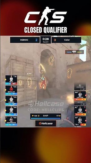 susp SHUTS DOWN THE PUSH with a BRUTAL MP7 4K #ESL #cs #cs2 #hellcase