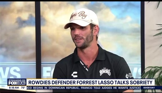 Tampa Bay Rowdies defender Forrest Lasso talks soccer and sobriety on Good Day! 💛💚 | FOX 13's Jennifer Epstein