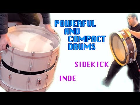 Powerful and compact drumsets. Sidekick and Inde drums