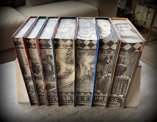 Harry Potter Boxed Book Set With Beautiful Hogwarts Express Artwork! - Etsy