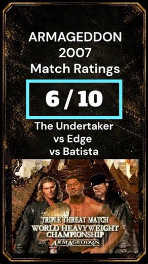 WWE Armageddon 2007 | Classic Match Ratings #wwe #armageddon #wrestling #shorts