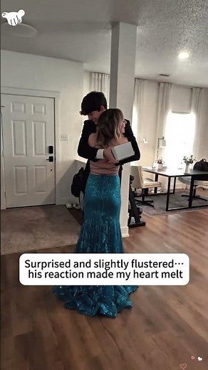 My boyfriend first saw me wearing a prom dress.🫶🏻❤️#boyfriend#fyp #love #girlfriend #foryou