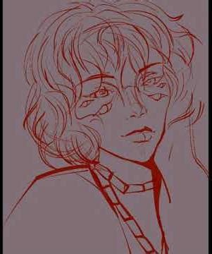 Split hair girl Procreate drawing