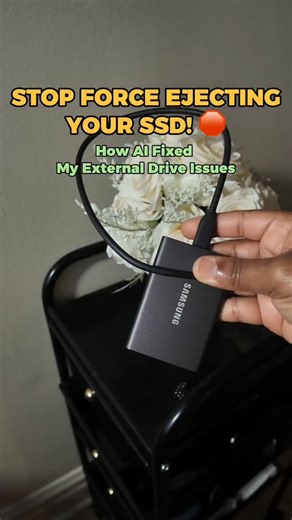 Kedasha Kerr - AI Literacy • Tech on Instagram: "Stop 🛑 force ejecting your SSD like I used to 😫! You’re risking your data just because macOS is being "clingy." 🙄 ​I was stuck in a loop with my Samsung T7 SSD and Spotlight indexing, but "Claudito" (@claudeai ) saved the day with some terminal magic. Here is the exact fix if your Mac won't let your drive go. 💻✨ ​The Fix: 1️⃣ Kill the indexing processes: sudo pkill -9 mds_stores & sudo pkill -9 mdworker 2️⃣ Prevent it from happening again: sud