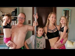 PARENTS TEACH KIDS HOW TO POLE DANCE