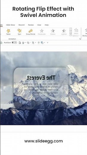 Rotating Flip Effect with Swivel Animation