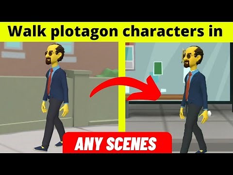 How to walk plotagon character in any background scene 😲