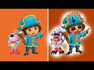 Dora the Explorer Pirate Boat Treasure Hunt Adventure HORROR VERSION 😲😲😲 | Treasure Island Season