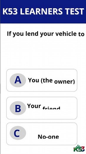 K53 Learners Test road signs #shorts