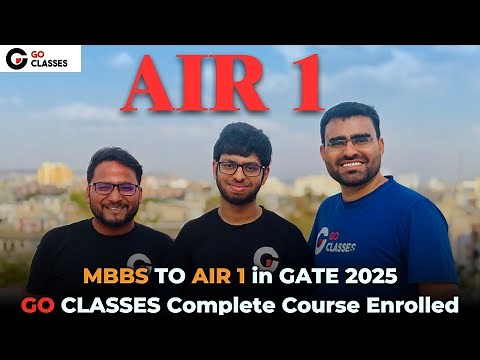 AIR - 1, GATE DA 2025 - Nikhil Sadineni | GO Classes Complete Course Enrolled Student