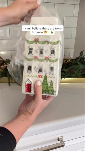 6.5K views · 50 reactions | I couldn’t believe my eyes when I found these beautiful, hand painted light up houses for Christmas from Amazon 朗 | Fidlin Around Home | Facebook
