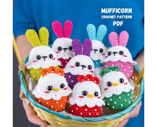Crochet Patterns Easter Bunny Egg & Crochet Chicken Pattern, Crochet Animals Amigurumi Pattern, Amigurumi Chick Easy Crochet Pattern - Etsy