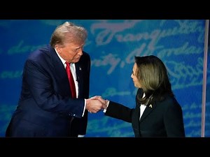 Kamala Harris, Donald Trump shake hands at start of presidential debate