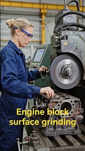engine block surface grinding #machinist #cncmachinist #surfacegrindingmachine #surfacegrinder