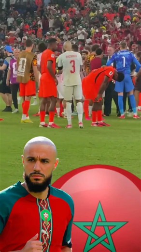 ضد المغربمزراوي يواسي لاعبي هولندا بعد الهزيمة اليوم ب ركلات الترجيح - ملخص المغرب ضد هولندا