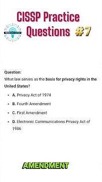 CISSP Practice: What Law Defines U.S. Privacy Rights? #shorts #cissp