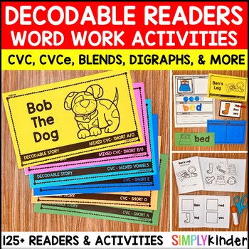 Decodable Readers, Science of Reading Decodables Books, Kindergarten Phonics