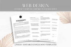 Editable Web Design Contract Template, Freelance Website Designer Service Agreement, Invoice Template, Google Docs Template - Etsy Australia