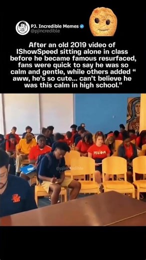 Old 2019 clip of IShowSpeed alone in class has fans calling him so calm #ishowspeed