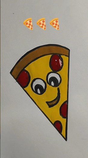 How to Draw Food Pizza Coloring Pages Glitter Art #drawing #art #viralvideo