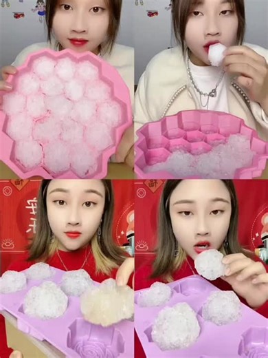 64 Ice Eating ASMR Compilation for Relaxation