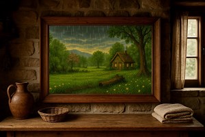 Pixel Art Cabin Print – Rainy Wildflower Forest Scene, Cozy 1990s Adventure Game Style Digital Download - Etsy Canada