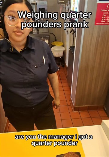Weighing quarter pounders prank #prank | pranks